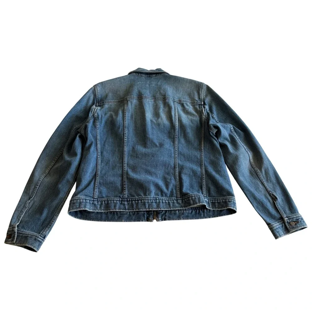 Ralph Lauren Jeans Co Zip‎ Front Denim Medium Wash Trucker Jacket XL - Picture 2 of 8